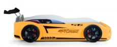 Дитяча ліжко машина GT18 4x4 Turbo Yellow з підсвіткою, спойлер